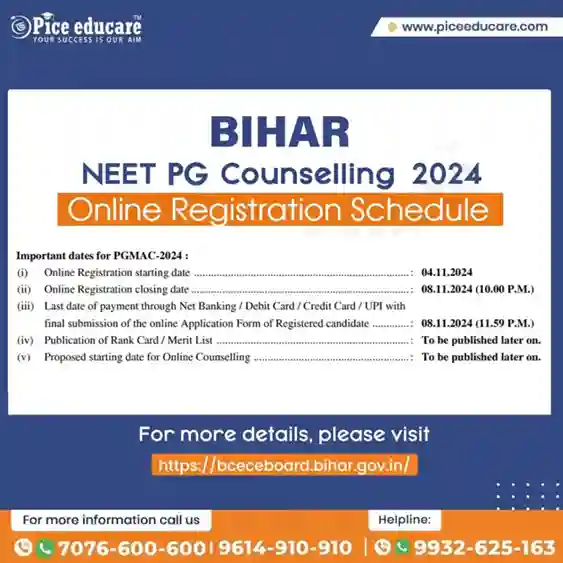 Important Dates for Bihar NEET PG Counseling 2024 Announced